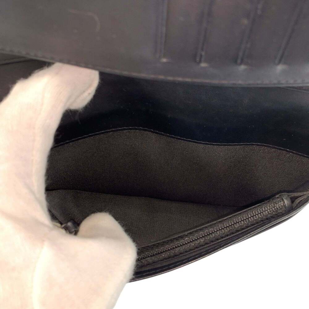 CHANEL Black Leather Logo Wallet - Picture 6 of 9